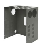 steel secc or electro galvanized bracket with grey powder coating of sheet metal, turret punched with louvres on in vietnam, sheet metal fabrication and manufacturing Saigon hcm