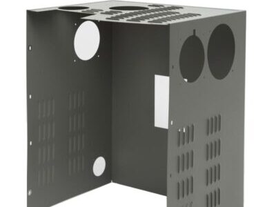 steel secc or electro galvanized bracket with grey powder coating of sheet metal, turret punched with louvres on in vietnam, sheet metal fabrication and manufacturing Saigon hcm