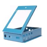 Electro galvanized, online quoting of sheet metal products housing laser cut from sheet metal. Including turret punched knock out holes, PEM clinch nuts, inserts and bolts. With powder coating or , sheet metal fabrication and manufacturing Saigon hcm