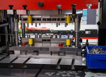 progressive-stamping die set on our stamping machine in vietnam, contract manufacturing of stamping service